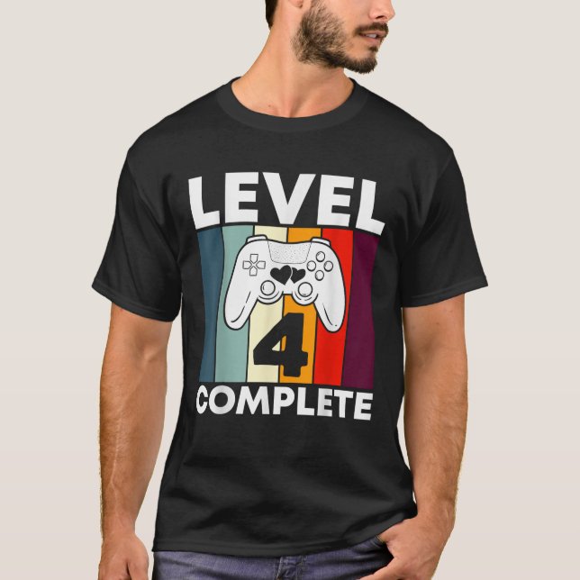 4th Level Complete 4 Year Wedding Anniversary Vide T-Shirt (Front)