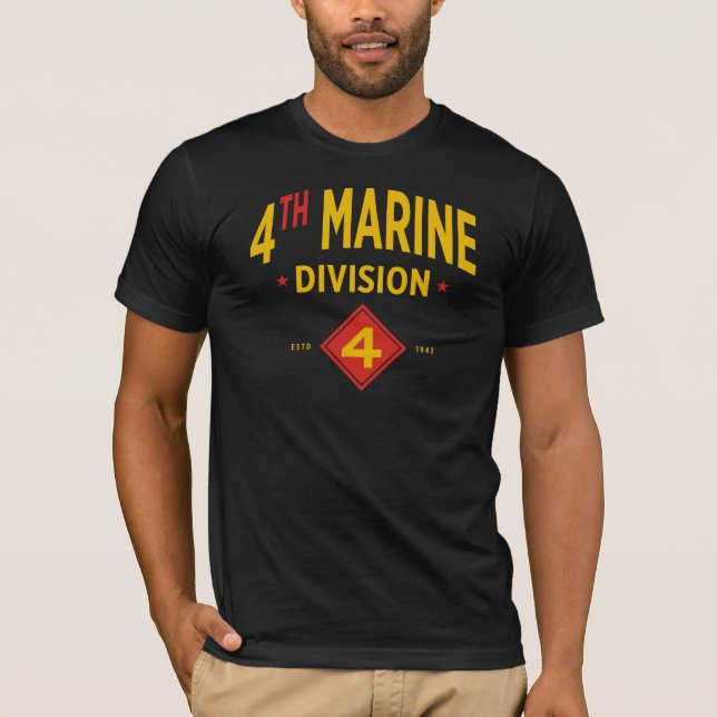4th Marine Division "Fighting Fourth" T-Shirt (Front)