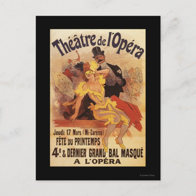 4th Masked Ball at Theatre de l'Opera Postcard (Front)