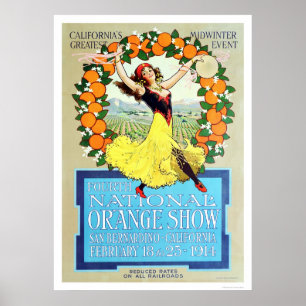 4th National Orange Show 1914 Poster