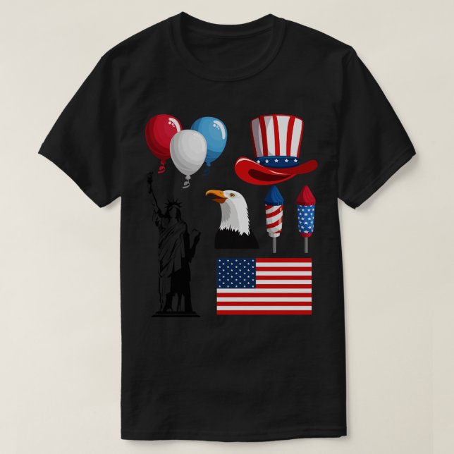 4th of july (11) T-Shirt (Design Front)