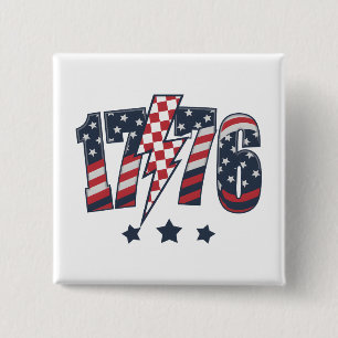 4th of July 1776 15 Cm Square Badge
