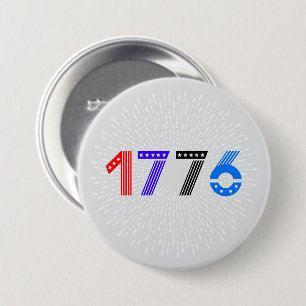 4th of July 1776 7.5 Cm Round Badge