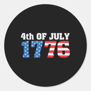 4th Of July 1776 Classic Round Sticker