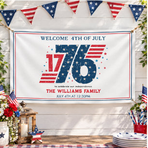4th of July 1776 Independence Day Party Banner