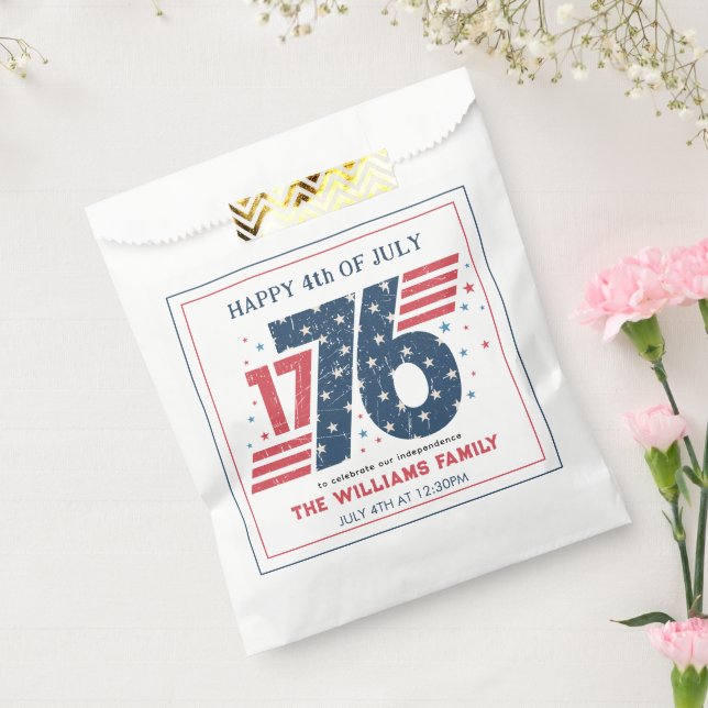 4th of July 1776 Independence Day Party Favour Bag (Sealed)