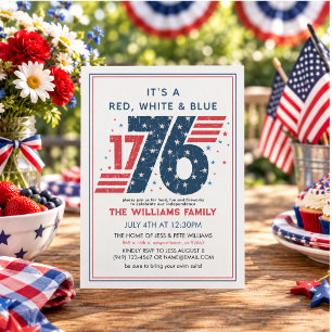 4th of July 1776 Independence Day Party Invitation
