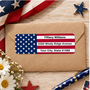 4th of July 1776 Independence Day Return Address Label