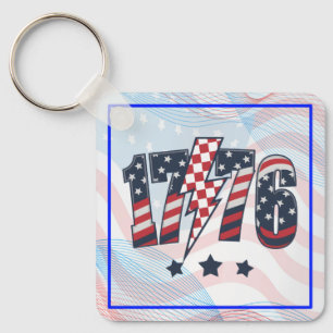 4th of July 1776 Key Ring