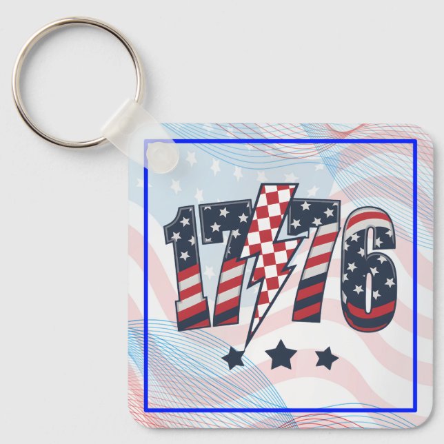 4th of July 1776 Key Ring (Front)