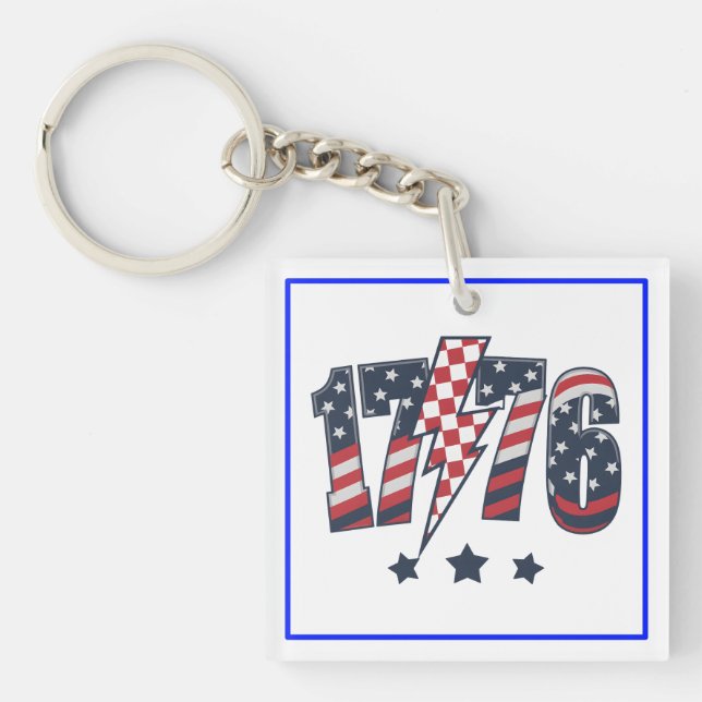4th of July 1776 Key Ring (Front)