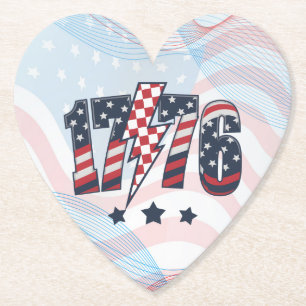 4th of July 1776 Paper Coaster