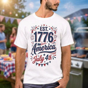 4th of July 1776 red white and blue T-Shirt