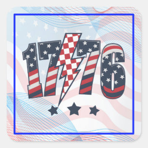 4th of July 1776 Square Sticker