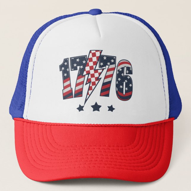 4th of July 1776 Trucker Hat (Front)