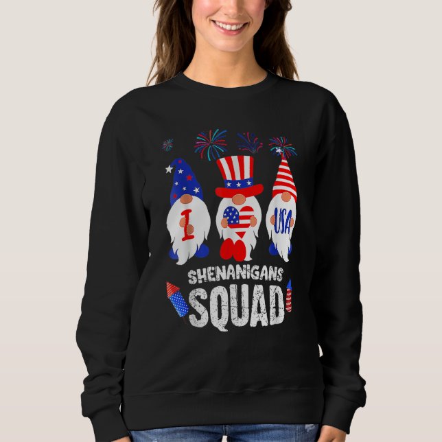 4th Of July 2023 Patriotic Gnomes  American USA Sweatshirt (Front)