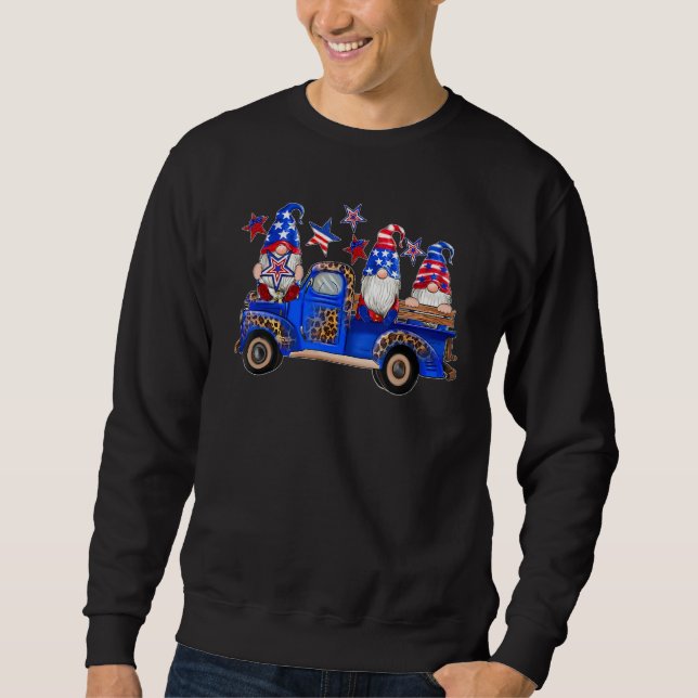4th Of July 2023 Patriotic Gnomes Funny American U Sweatshirt (Front)