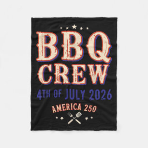 4th of July 2026 America 250th Birthday Party BBQ Fleece Blanket