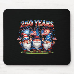 4th Of July 2026 Patriotic Gnomes Funny Aamerican Mouse Pad