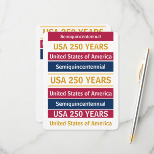 4th of July 2026 USA 250 Years Semiquincentennial RSVP Card