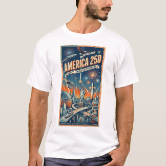 4th of july 250 year independence day retro  T-Shirt