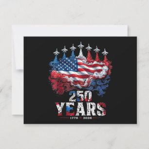 4th of July 250 Years Anniversary USA Flag 1776-20 Holiday Card