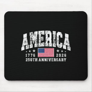4th of july 250th anniversary america flag usa est mouse pad