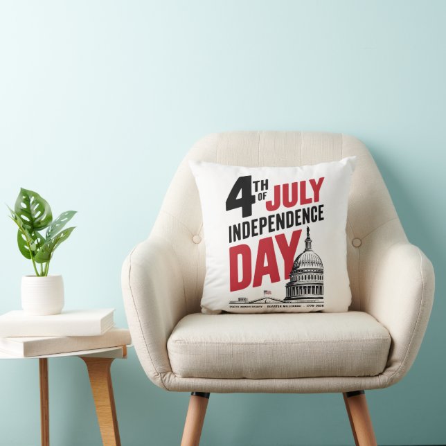 4th of July 250th Anniversary Independence Day Cushion (Chair)