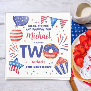 4th of July 2nd Birthday Party Napkin