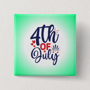 4th of July-68826 15 Cm Square Badge