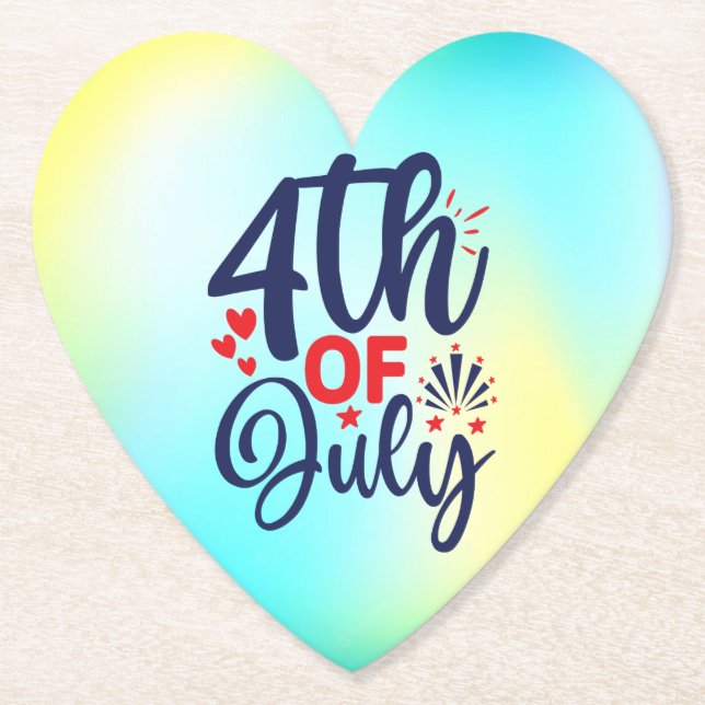 4th of July-68826 Paper Coaster (Front)