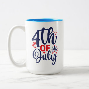 4th of July-68826 Two-Tone Coffee Mug