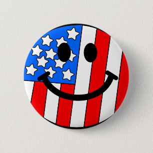 4th of July 6 Cm Round Badge