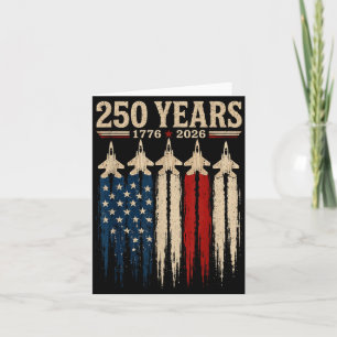 4th Of July Aamerica Flag Patriotic 250th Card