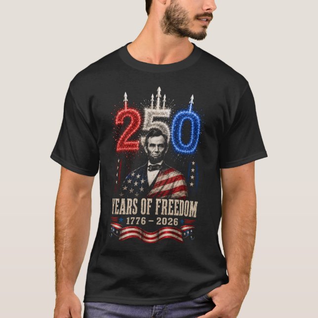 4th of July Abraham Lincoln T-shirt (Front)