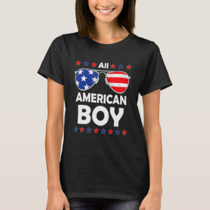 4th Of July All American Boy Usa Flag Patriotic F T-Shirt