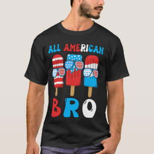 4th of July All American Bro Popsicle Funny Kids B T-Shirt