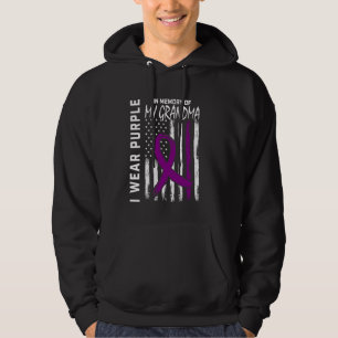 4th of July Alzheimers Awareness Grandma American  Hoodie