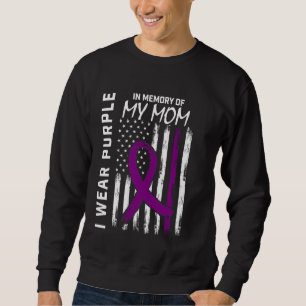 4th of July Alzheimers Awareness Mum American Flag Sweatshirt