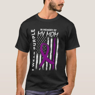 4th of July Alzheimers Awareness Mum American Flag T-Shirt