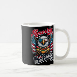 4th Of July America Hot Dogs And Freedom Eagle Pat Coffee Mug