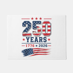4th of July America US Flag Patriotic 250th Annive Doormat