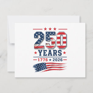 4th of July America US Flag Patriotic 250th Annive Holiday Card