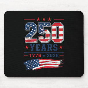 4th of July America US Flag Patriotic 250th Annive Mouse Pad
