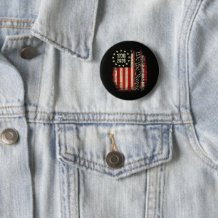 4th of July America US Flag Patriotic  6 Cm Round Badge