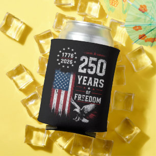 4th of July America US Flag Patriotic Can Cooler