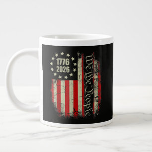 4th of July America US Flag Patriotic Large Coffee Mug