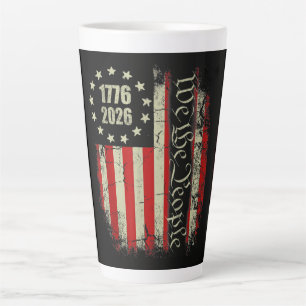 4th of July America US Flag Patriotic Latte Mug