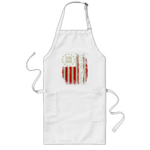 4th of July America US Flag Patriotic Long Apron