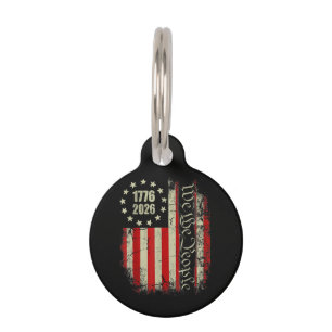 4th of July America US Flag Patriotic Pet Tag